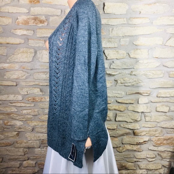 Karen Scott Plus Size Pointelle Duster Cardigan - Picture 5 of 7